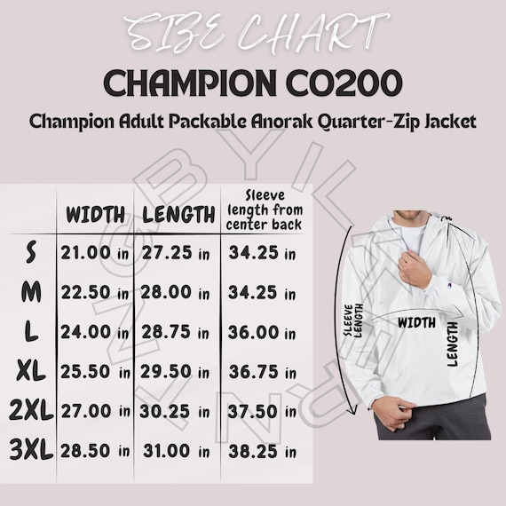 Tallas Champion Tabla De Tallas De Chaquetas I Tabla De Tallas