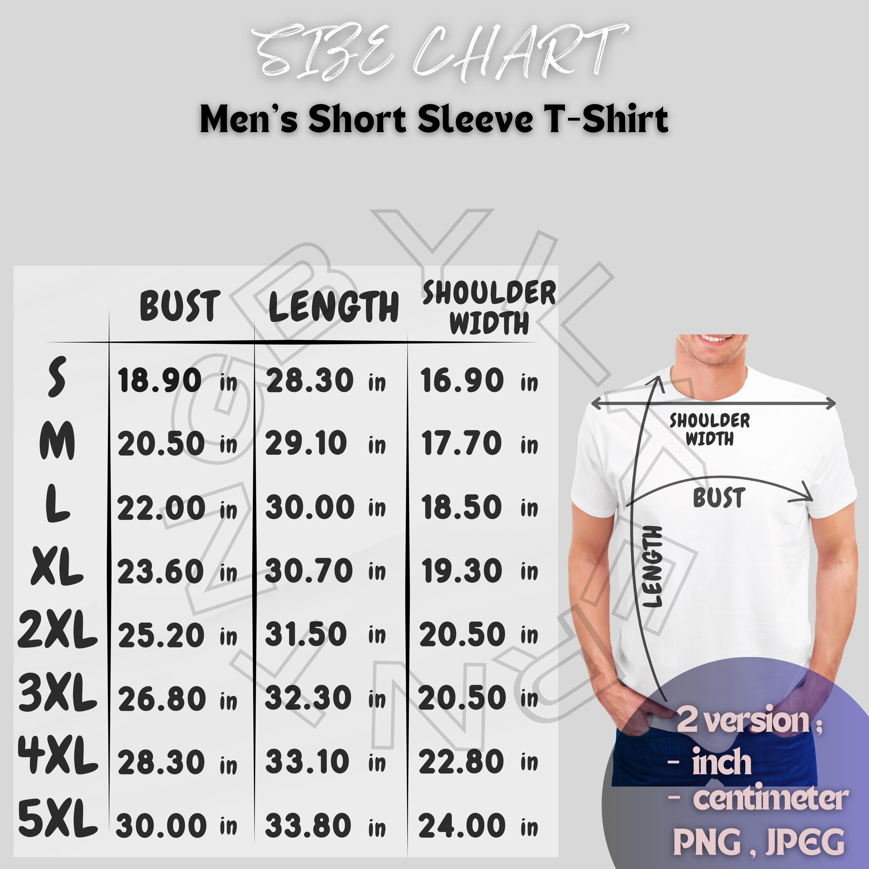 メンズ半袖Tシャツサイズ表 | メンズ半袖Tシャツのモックアップと