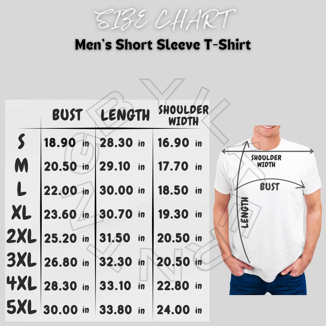 メンズ半袖Tシャツサイズ表 | メンズ半袖Tシャツのモックアップと