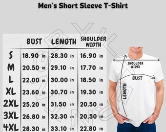 メンズ半袖Tシャツサイズ表 | メンズ半袖Tシャツのモックアップと