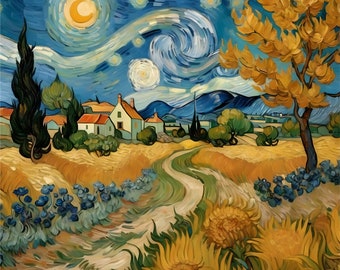 Forrest van gogh style 3407 x 3283