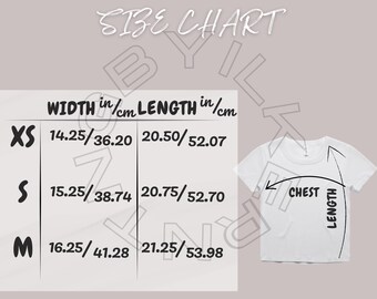 HWC LABEL BABY TEE KHAKI Sサイズ Baby Tee Size Chart | Size Chart for Organic Rib Baby Tee