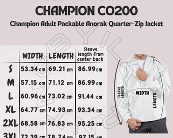 Jacket Size Chart I Champion CO200 Size Chart I Champion Adult