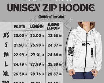 【即完売品】ViViD Zip Hoodie サイズXL Unisex Zip Hoodie Size Chart | Size Chart for Unisex Zip Hoodie