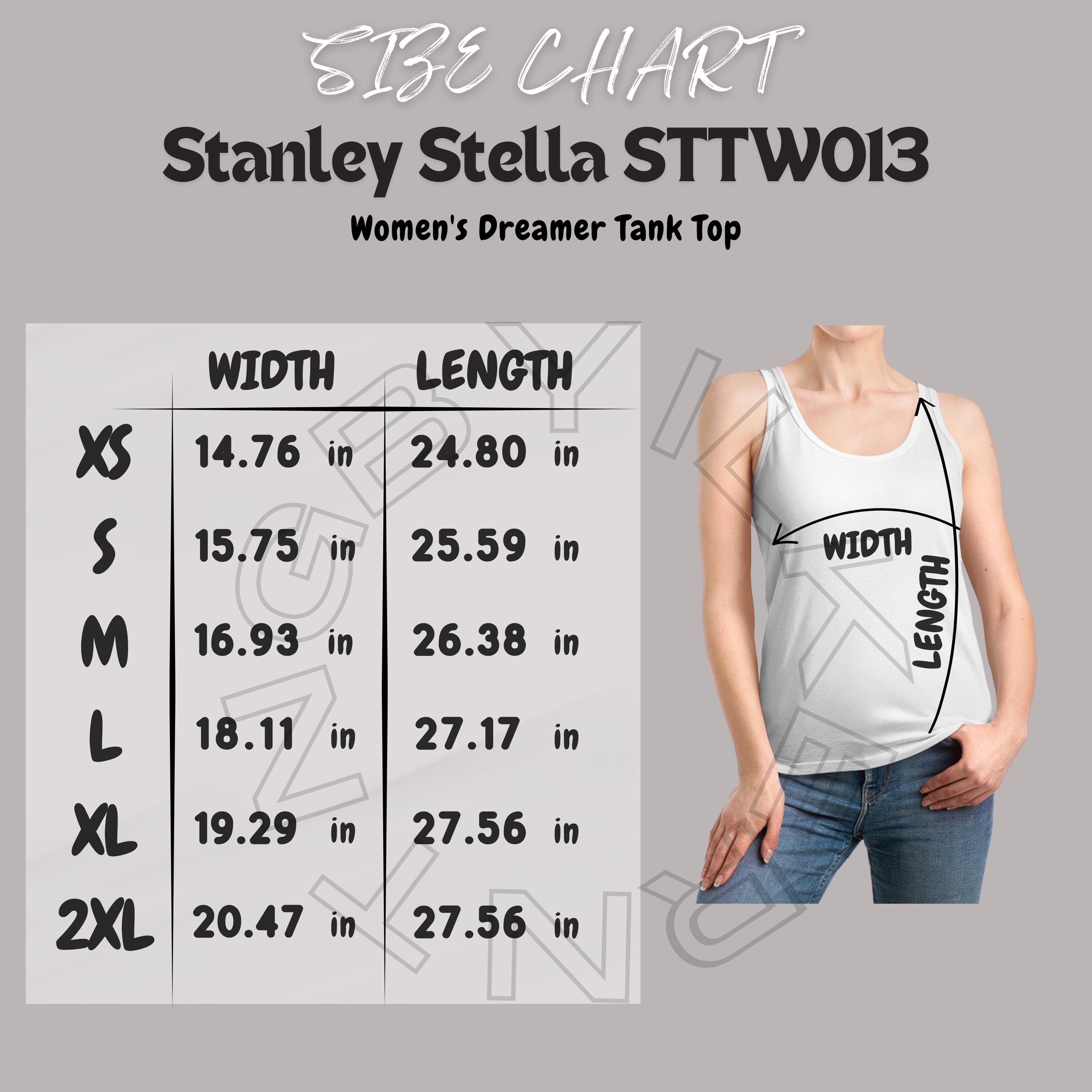 タンクトップSサイズ タンクトップ サイズ表 I スタンレー ステラ STTW013 サイズ表
