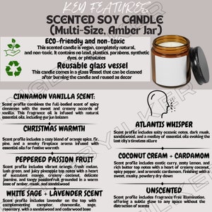 Candle Key features I Scented Soy Candle Multi-Size, Amber Jar Key Features I Candle Product Details I Candle Aroma Characteristics