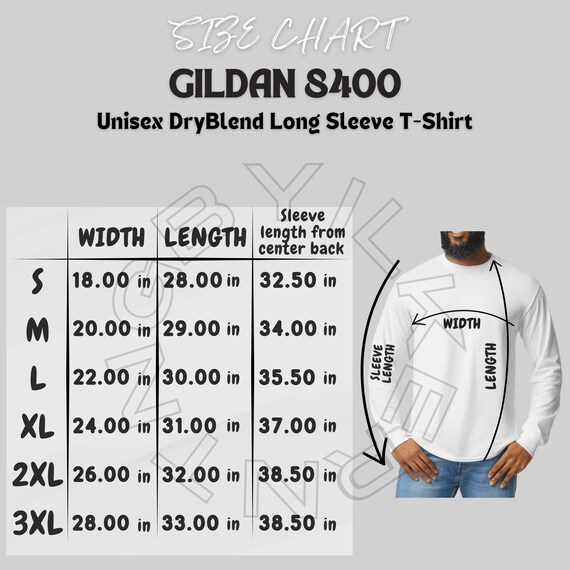 藤井風 HEATour long sleeve T-shirs Mサイズ T-shirt Size Chart I Gildan 8400 Size Chart | Size Chart | Unisex