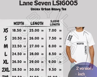 アーバンヘビーTシャツのサイズ表 | ユニセックスアーバンヘビーT