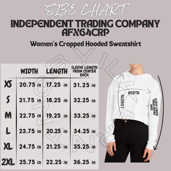 Sweatshirt Size Chart I Independent Trading Company AFX64CRP