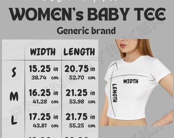 Tee Size Chart I Women's Baby Tee Size Chart I Size Chart