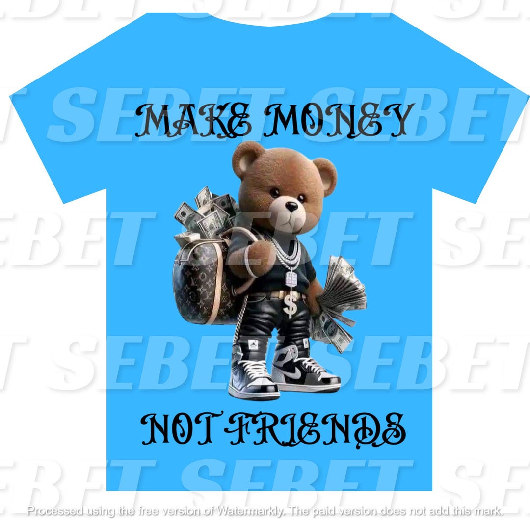 Bear Print Striped Long Sleeve T-Shirt