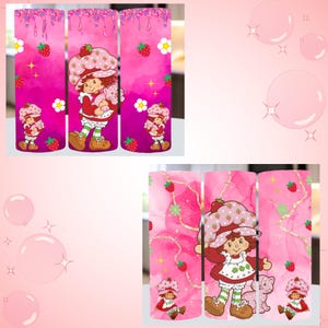 PNG tumbler designs strawberry shortcake INSTANT DOWNLOAD