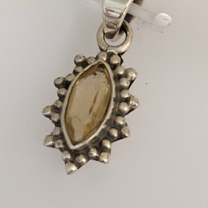 Citrine and 925 Sterling Silver Pendant