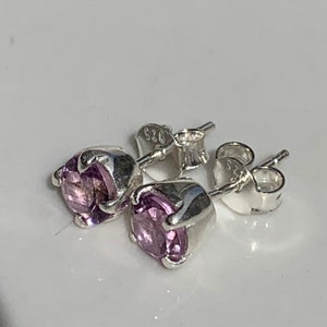 Amethyst and 925 Sterling Silver Earrings