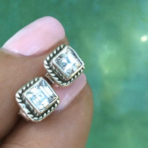 Cubic Zirconia and 925 Sterling Silver Earrings