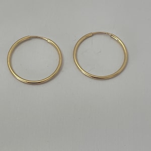 Gold filled 14k Infinity Hoop  Earrings 20mm