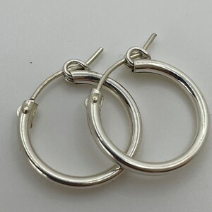 Sterling Silver 19mm Hoop Earrings