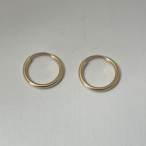 Gold filled 14k Infinity Hoop  Earrings