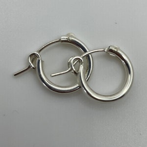 Sterling Silver 13mm Hoop Earrings