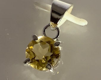 Citrine & Sterling Silver  Pendant