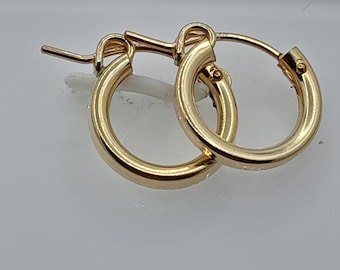 14k Gold Filled Hoop Earrings 13mm