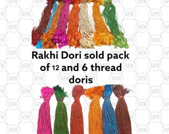 Set di fili Rakhi: Hindu Raksha Bandhan Dora/Dori - Mix di 12 pezzi