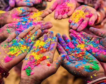 Indian Diwali Confezione da 10 colori rangoli per decorazioni da pavimento. Utilizzati in festival e matrimoni all'ingresso della casa.