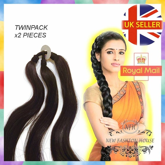 Long Silky Indian Braid Hair Extension Choti Parandi Guth Three