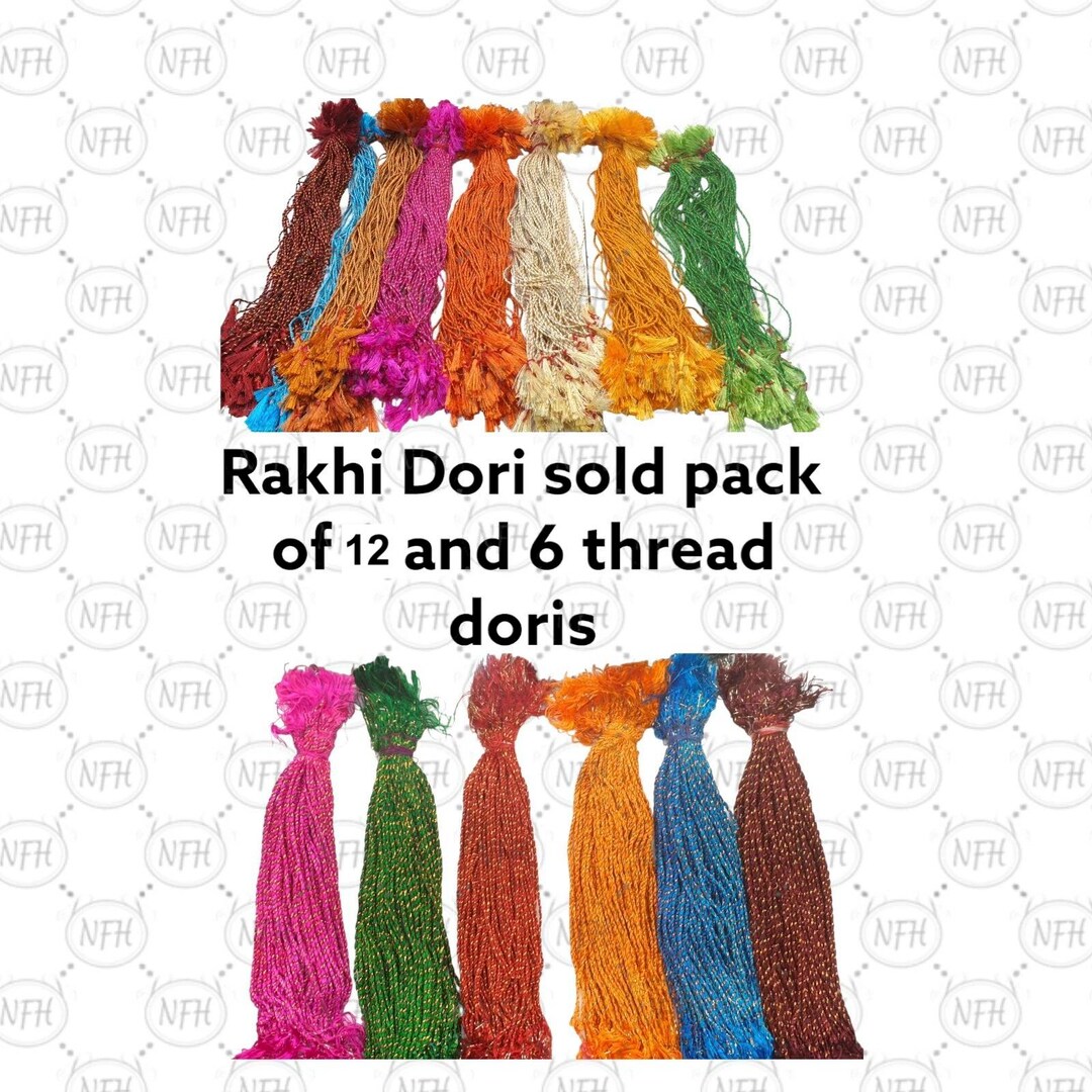Thread For Rakhi Rakhi Thread Set: Hindu Raksha Bandhan Dora/dori - 12pcs Mix - Etsy