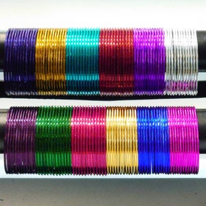 96+ Indian Bangles in Sets in Asstd Colours For gift, favors, Mehndi Eid sizes 2.4 2.6 2.8 2.10 Asian Pakistani Fashion