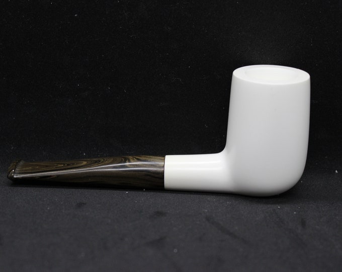 STAR Meerschaum pipes Block Meerschaum Billiard with German Brown Ebonite stem