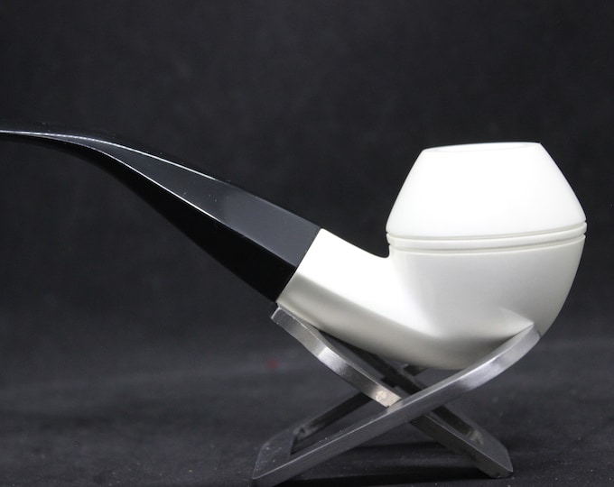 STAR MEERSCHAUM Pipes - Smooth bent bulldog block meerschaum pipe