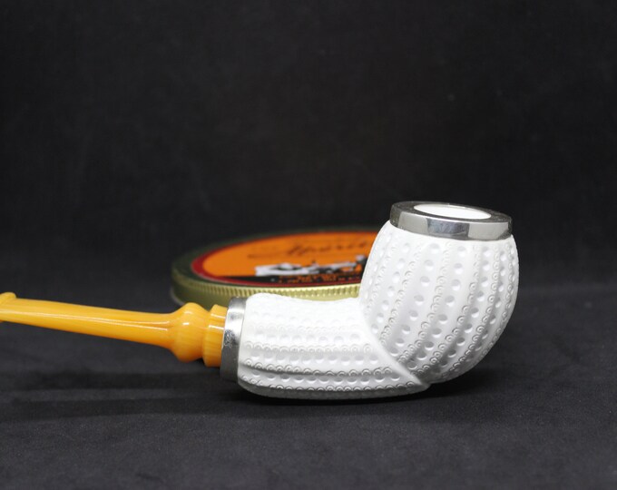 STAR meerschaum pipes Special designed shape  RC reverse calabash block meerschaum pipewith smoke room