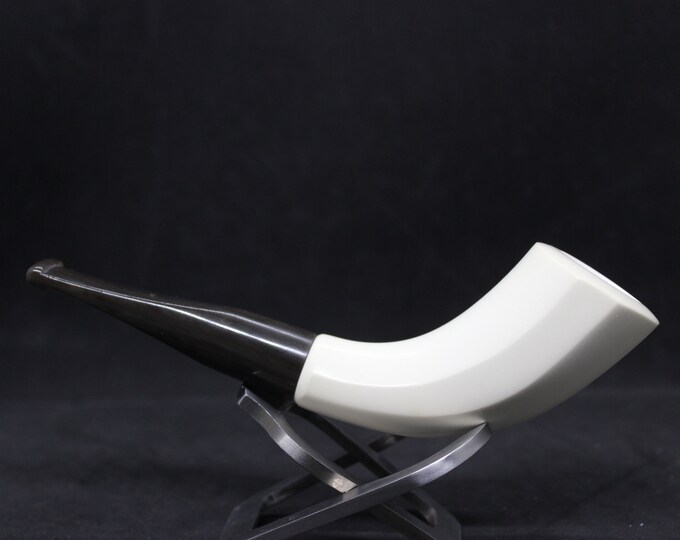 STAR MEERSCHAUM Pipes - Smooth HORN block meerschaum pipe