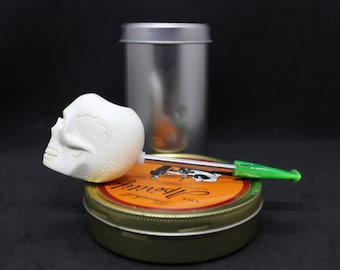 STAR Meerschaum pipes POPEYE style steel stem block meerschaum SKULL pipe