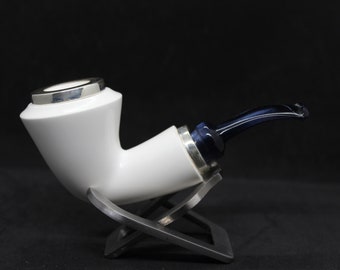 STAR meerschaum pipes Bent smooth  Calabash model  RC reverse calabash with smoke room