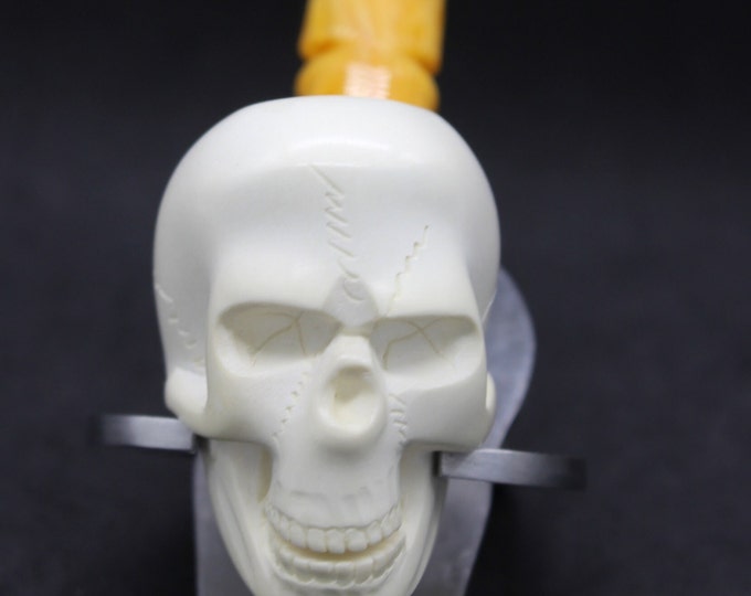 STAR Meerschaum pipes - Block meerschaum skull pipe