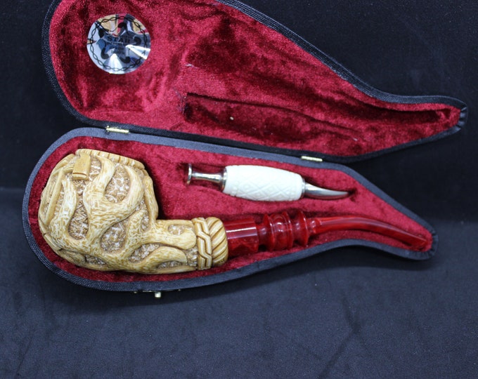 STAR Meerschaum pipes -Block meerschaum Fire Fighter pipe