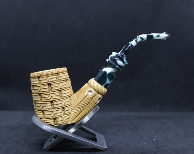 STAR Meerschaum pipes Ornaments Block Meerschaum pipe Baket Poker