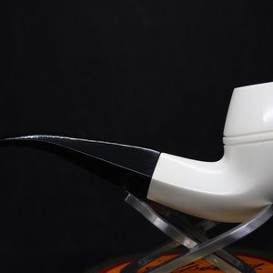 STAR MEERSCHAUM Pipes - Smooth bent bulldog block meerschaum pipe