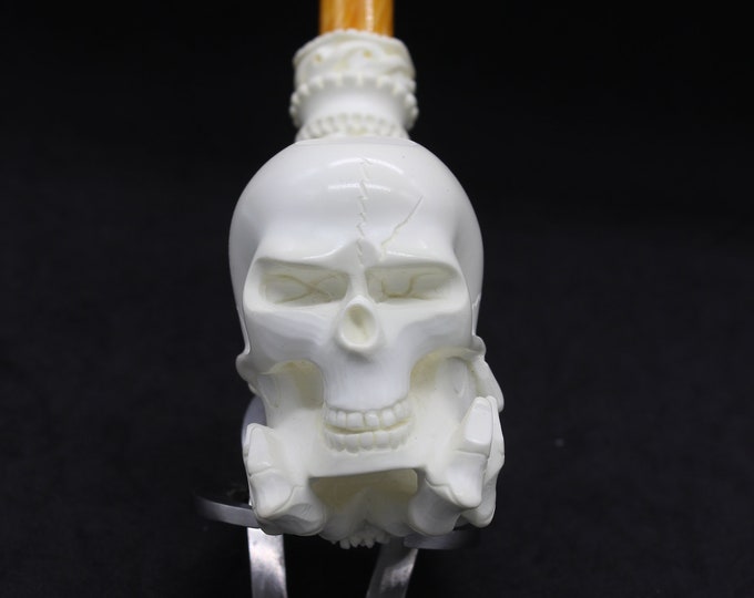 STAR Meerschaum pipes - Block meerschaum skull pipe