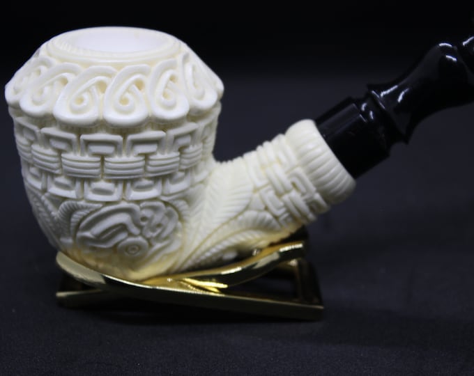 STAR Meerschaum pipes block meerschaum pipe with Floral celtic ornaments