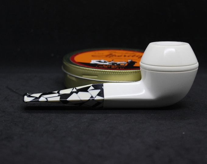 STAR Meerschaum pipes - Block meerschaum smooth straight bulldog pipe