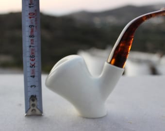 STAR Meerschaum pipes Block Meerschaum Smooth sitter poker