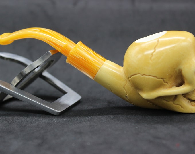 STAR Meerschaum pipes - Block meerschaum skull pipe