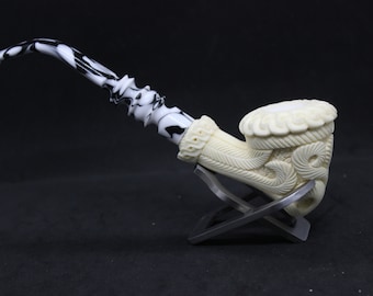 STAR Meerschaum pipes Block meerschaum Ornate Dragon wizards pipe