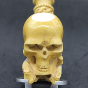 Pipa in schiuma STAR - Pipa a forma di teschio in schiuma di mare