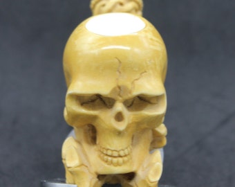 STAR Meerschaum pipes - Block meerschaum skull pipe