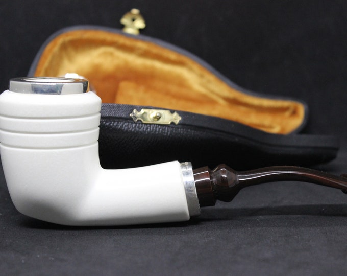 STAR Meerschaum pipes Block meerschaum RC Reverse Calabash pipe with tamper