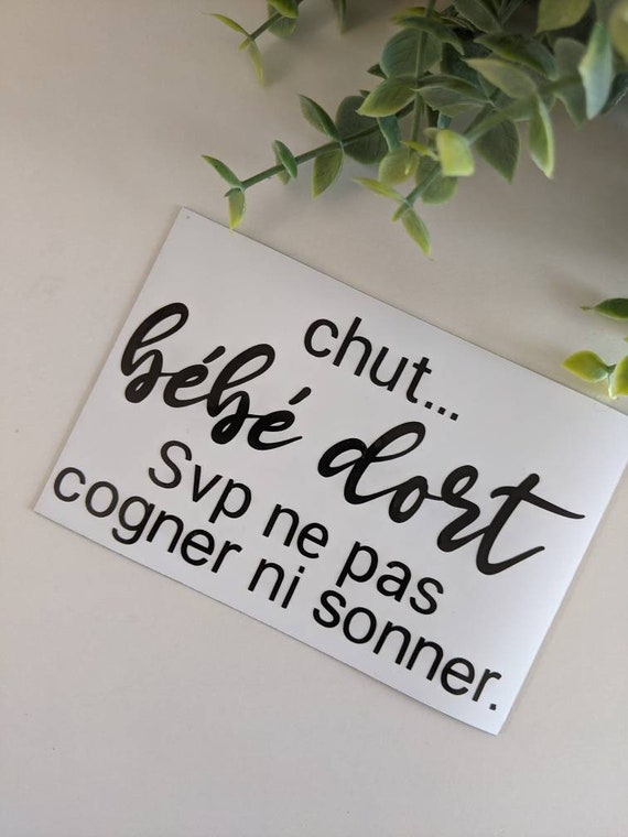 Bébé Ne Dort Pas La Nuit Je Craque Affiche magnétique bébé dort ne pas sonner - Etsy Canada